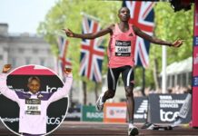 Historic feet: London Marathon runner is first person to finish in under 2 hours