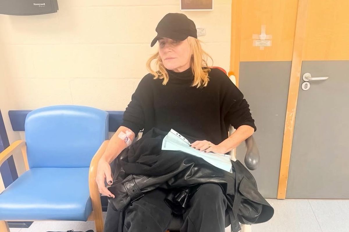 EastEnders legend Michelle Collins posts from hospital in a wheelchair after nasty injury