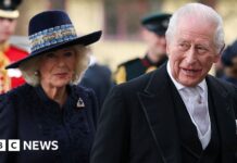 King and Queen give away money in ancient Easter tradition