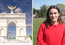 BBC at the site of Trump’s planned ‘triumphal arch’