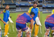 WATCH: Deepak Chahar touches feet of MS Dhoni ahead of MI vs CSK IPL 2026 clash