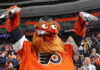 Flyers Fans Not Sure Whether Gritty Supposed To Be Eating Live Bird