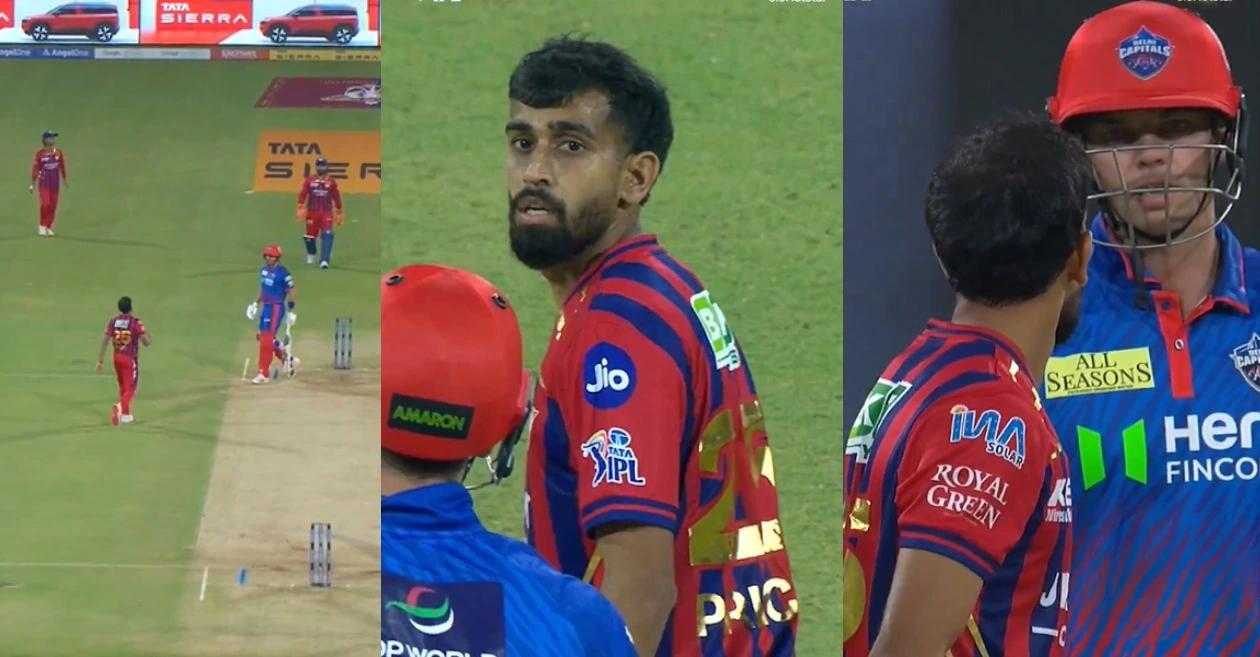 WATCH: Prince Yadav engages in a heated exchange with Tristan Stubbs during LSG vs DC game at IPL 2026