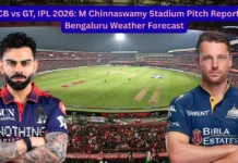 RCB vs GT, IPL 2026: M Chinnaswamy Stadium Pitch Report and Bengaluru Weather Forecast