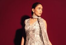 Mrunal Thakur’s monochromatic kurta set channels a noughties graphic mood