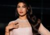 Jacqueline Fernandez’s Manish Malhotra ensemble is a pearl lover’s dream