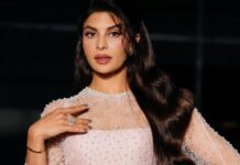 Jacqueline Fernandez’s Manish Malhotra ensemble is a pearl lover’s dream