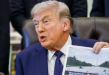 WATCH: Trump reveals flashy new color for National Mall’s reflecting pool makeover