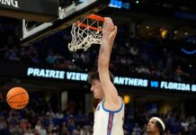 Tallest college basketball player ever Olivier Rioux finds new home after leaving Florida