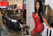 Horrific video shows influencer Kaludia Glam being run down by rival’s Mercedes outside London nightclub