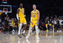 Depleted Lakers take advantage of Kevin Durant-less Rockets in Game 1 victory