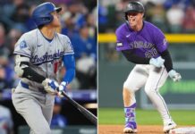 Shohei Ohtani extends on-base streak to 50, but Dodgers lose to Rockies
