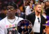 Celebrities pack Lakers vs. Rockets Playoff game from Travis Scott to Timothy Olyphant and more