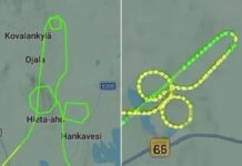 Finnish Air Force cadets under fire for drawing giant penis-shaped flight patterns during training mission