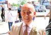 Coronation Street legend Michael Le Vell arrives to marry fiancée Louise Gibbons