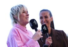 Soccer Aid’s Jill Scott and Maisie Adam arrive 25 minutes after kick-off
