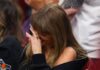 Taylor Swift can’t look as fiancé Travis Kelce downs beer at basketball and falls asleep