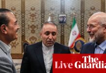 Middle East crisis live: fate of strait of Hormuz hangs in balance as Trump claims Iran deal ‘largely negotiated’