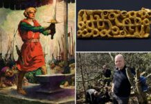 Hiker uncovers 1,500-year-old gold sword relic similar to Excalibur hidden under tree