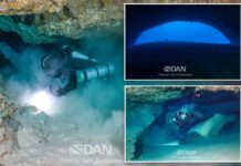 First images emerge of deadly Maldives cave showing the drastically reduced visibility that trapped five Italian divers