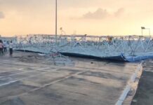 AP: Medapi Toll Plaza Roof Collapses Due To Heavy Rain, Gale