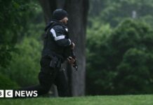 Journalists run for cover as they report possible gunfire near White House