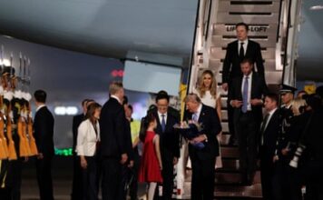 Scepticism and tight security as Trump is welcomed by Xi to Beijing