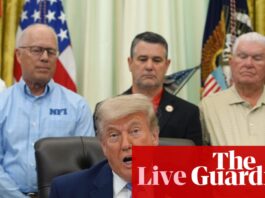Trump insists White House ballroom security costs would be ‘very good expenditure’ despite Republican backlash – live
