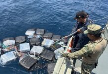 Dozens of cocaine packages seized in Pacific, 11 rescued from shipwreck