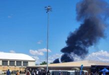 Four crew members ejected safely after two Navy jets collide and crash during air show in Idaho