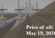 Current price of oil as of May 19, 2026