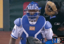Polarizing umpire Laz Diaz has quite the reaction after two straight ABS overturns