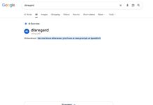 You can no longer Google the word ‘disregard’