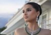 Tara Sutaria’s pearl white Vivienne Westwood bridal gown references Elizabeth Taylor’s style