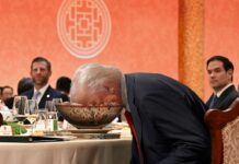 Trump Unwittingly Breaks Chinese Taboo Against Napping Facedown In Soup Bowl