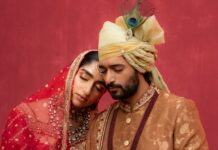 A wedding in Jaipur where the bride wore a 100-year-old maatha patti and jewellery designed by the groom
