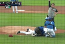 Terrifying scene at minor league game as Guardians pitcher struck in head by line drive