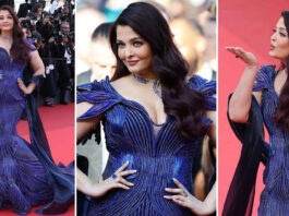 Photos: Aishwarya Rai Bachchan Makes Much Awaited Cannes Appearance in Custom Amit Aggarwal