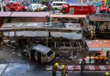 8 dead, 32 injured after freight train smashes into a bus in Thailand