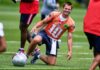 Patriots QB Drake Maye has awkward ‘thiccer’ debate with reporter