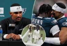 Jalen Hurts claims relationship with A.J. Brown is ‘really good’ as wedding and trade drama swirls