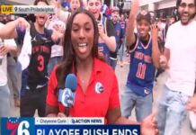 Knicks fans send flowers with cheeky message to viral Philly reporter who they bombarded on live TV