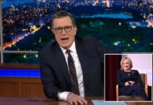 The Hillary Clinton graphic that never made it to ‘Late Show’ revealed as Stephen Colbert kicks off final week
