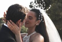 Dua Lipa and Callum Turner share intimate snaps from luxury £1.5 million wedding