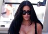 Kim Kardashian turns up the heat at Monaco F1 – while boyfriend Lewis Hamilton rocks sequins