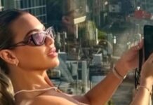 Christine McGuinness poses topless on London rooftop amid UK heatwave