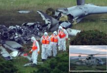 Three UK Royal Navy members killed as helicopter explodes into ‘ball of fire in the sky’ during training