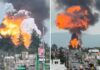 Wild video shows gas tanker truck allegedly hauling stolen fuel erupt in massive explosion