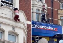Terrifying rescue video shows young girl dangling from window ledge