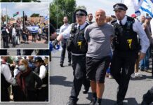 14 arrested as anti-Israel protesters picket London synagogue